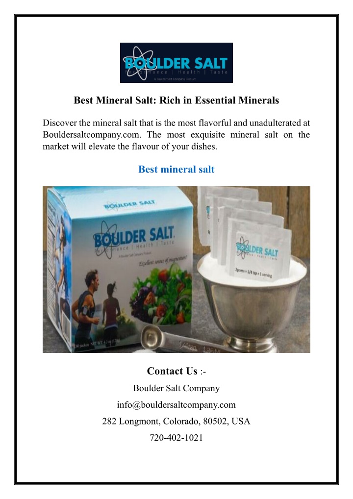 best mineral salt rich in essential minerals n.w