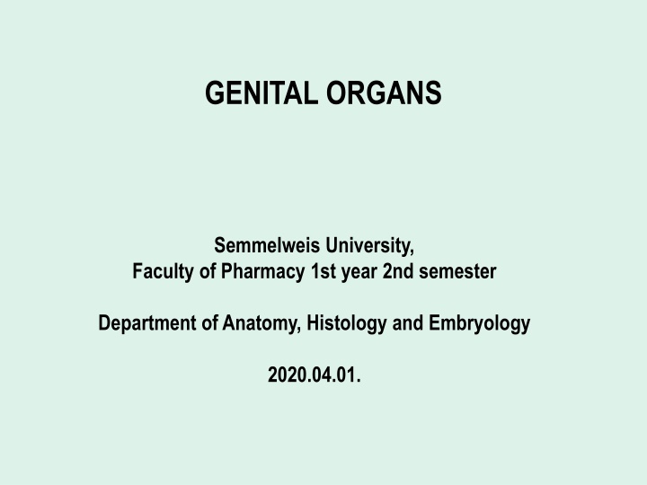 Comprehensive Overview of Female Genital Organs and Ovarian Function
