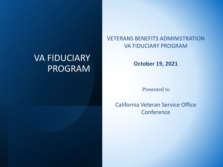 VA Fiduciary Program Overview