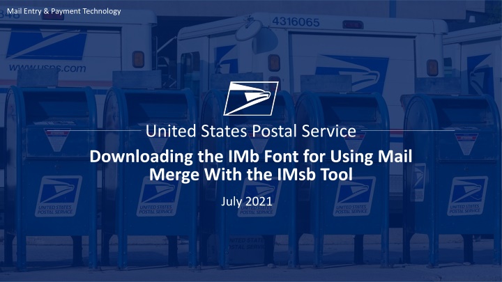 Downloading USPS IMb Font for Mail Merge with IMsb Tool