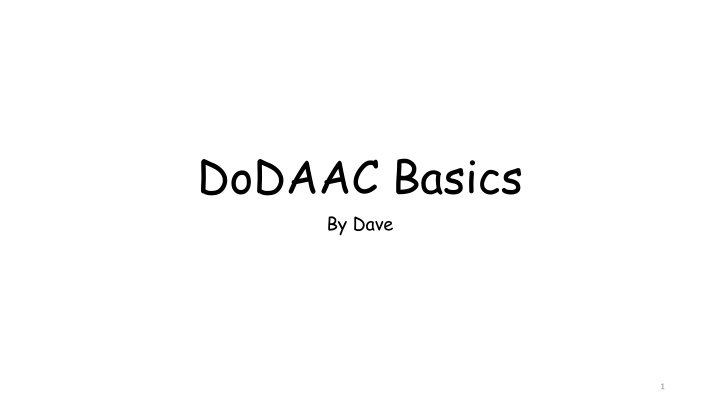 DoDAACs in Department of Defense Operations