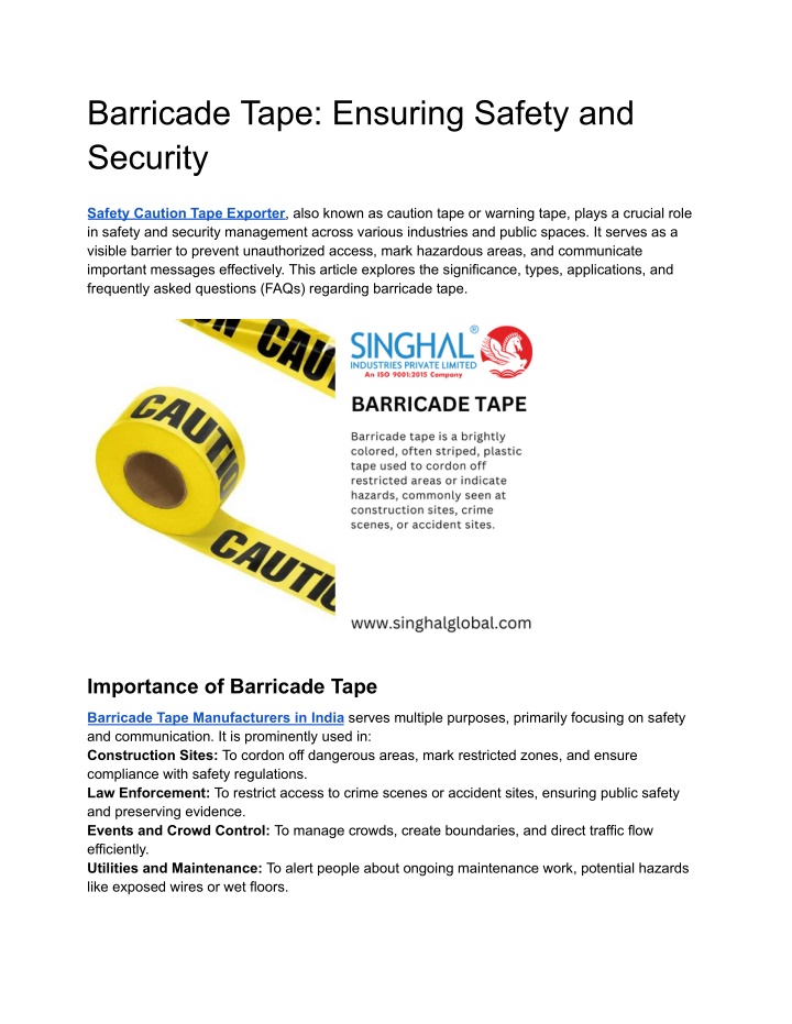 barricade tape ensuring safety and security n.w