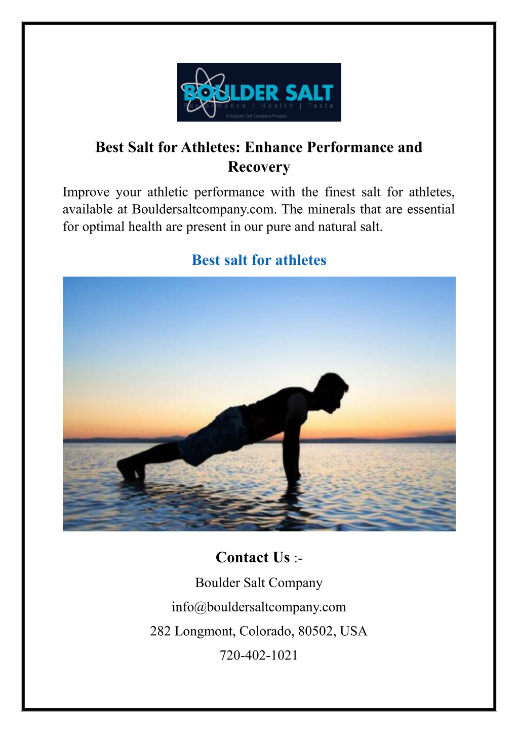 best salt for athletes enhance performance l.w