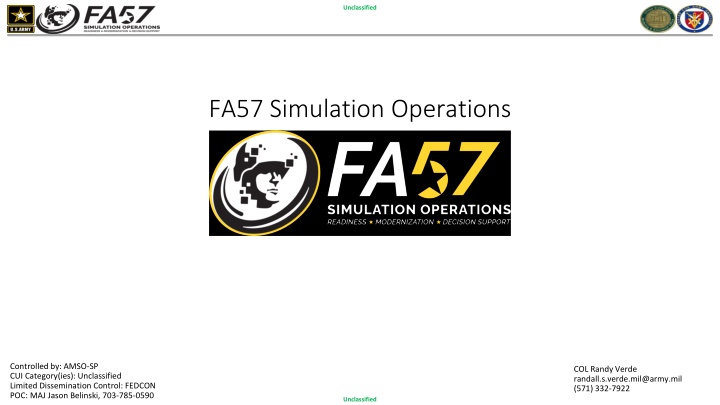 Overview of Army Modeling and Simulation Office