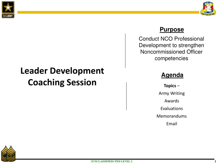 Enhancing NCO Competencies through Professional Development Coaching