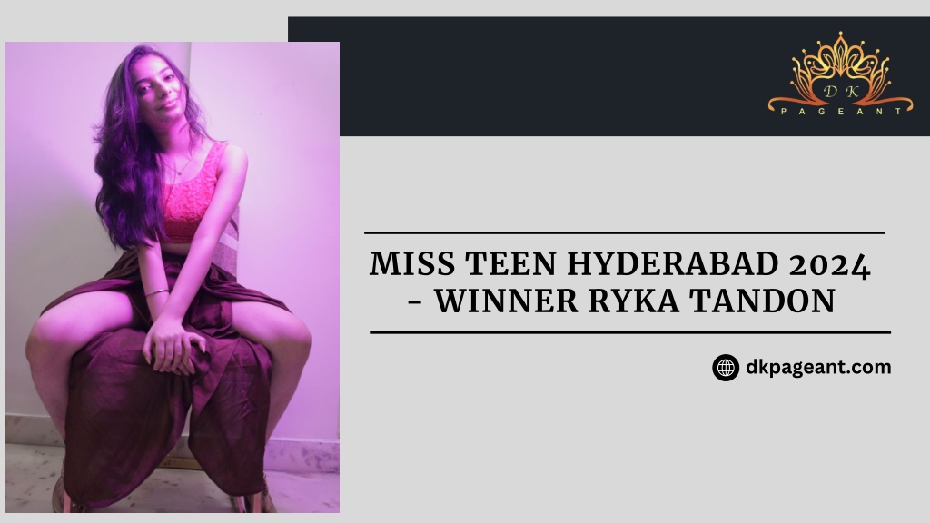 miss teen hyderabad 2024 winner ryka tandon l.w