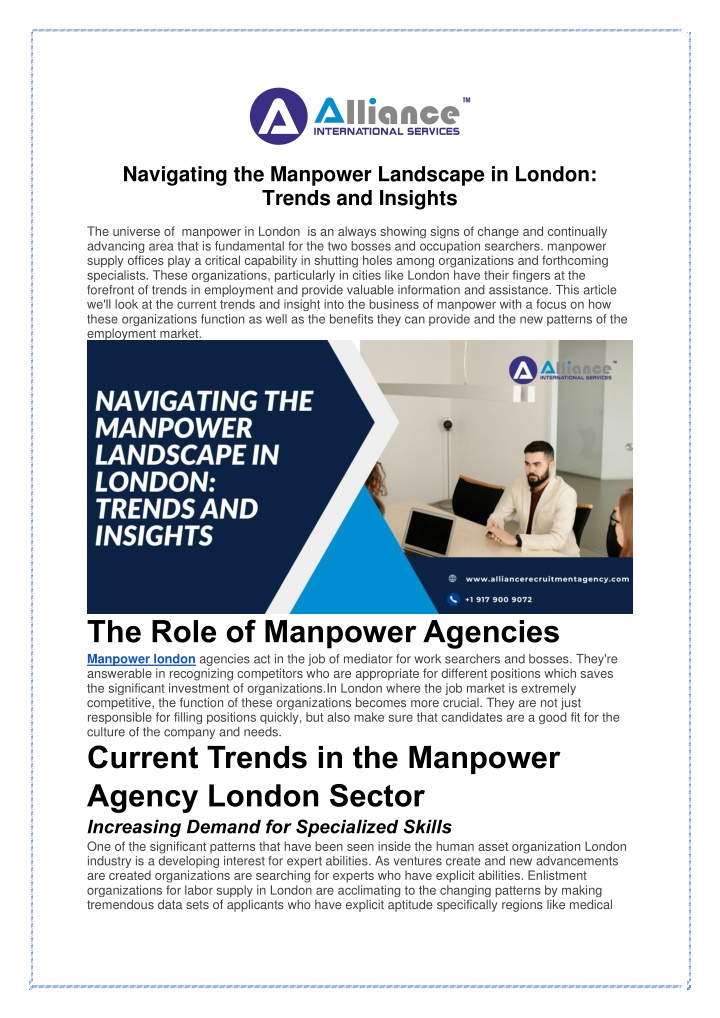 navigating the manpower landscape in london n.w