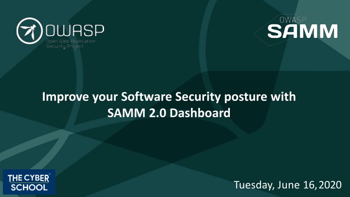 Enhance Software Security with SAMM 2.0 Dashboard