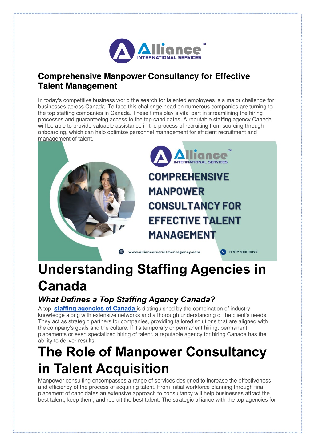 comprehensive manpower consultancy for effective l.w