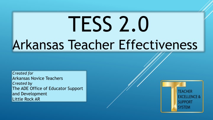 TESS 2.0: A Guide for Arkansas Novice Teachers