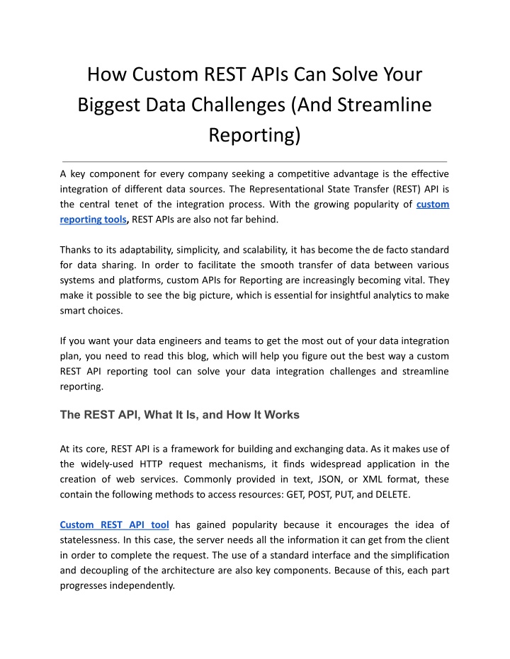 how custom rest apis can solve your biggest data n.w