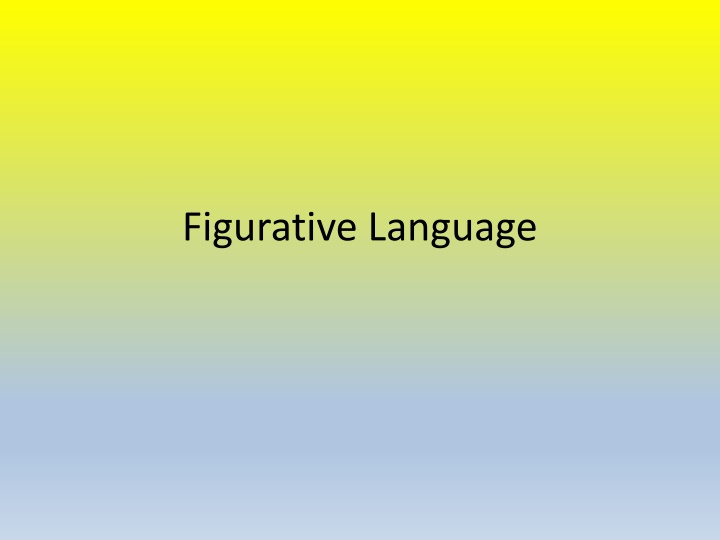 Figurative Language: Hyperbole, Simile, Metaphor, Personification, Idiom, and Pun
