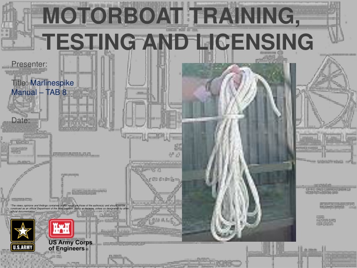Motorboat Training, Testing, and Licensing Presenter Guide