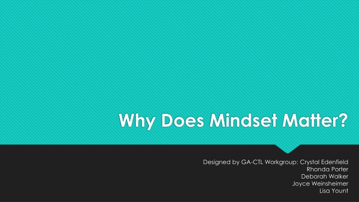 The Importance of Mindset in Education