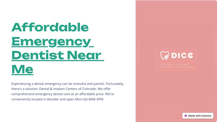 affordable emergency dentist near me n.w
