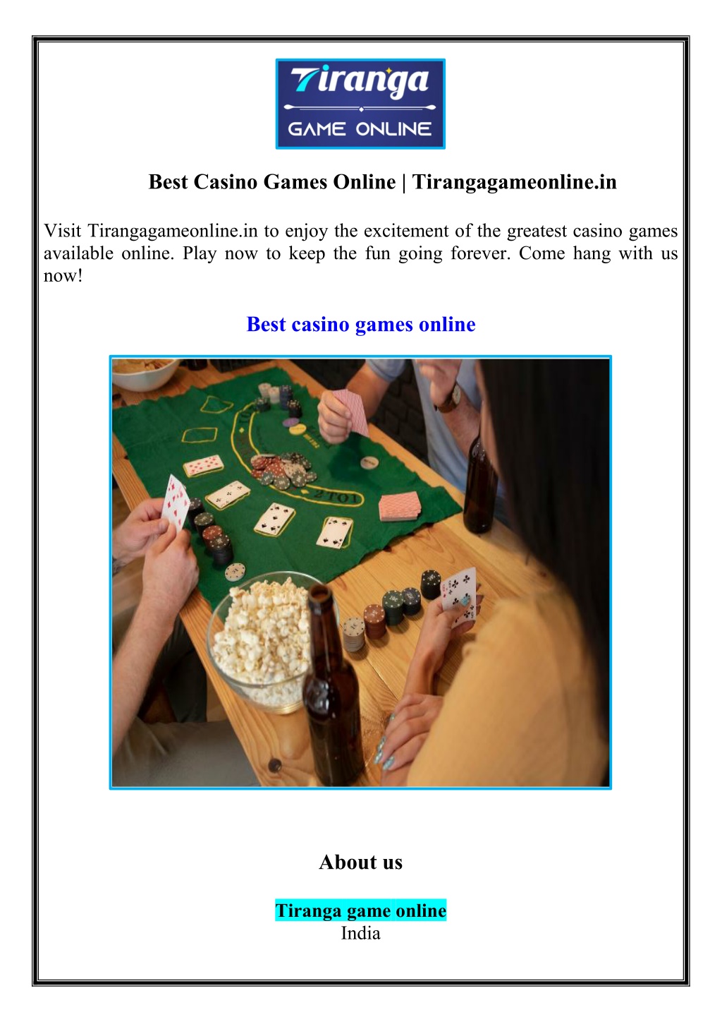 best casino games online tirangagameonline in l.w