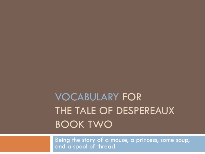 Vocabulary Exploration in 