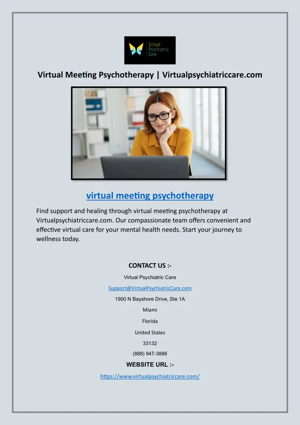 virtual meeting psychotherapy n.