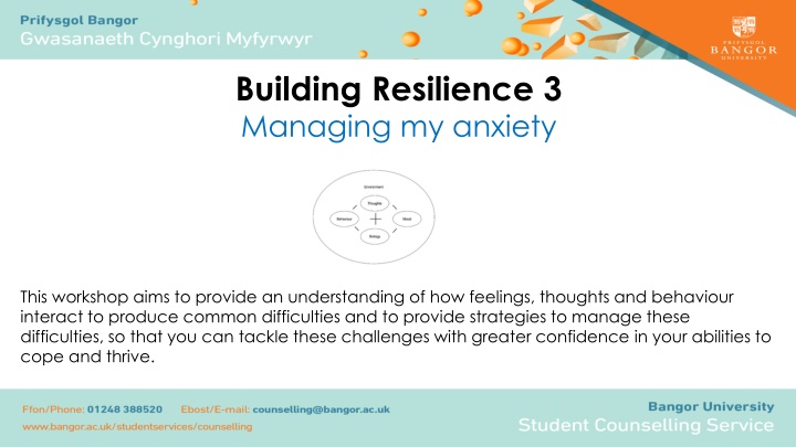 Managing Anxiety: Building Resilience Workshop
