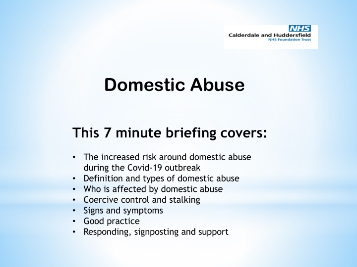 Addressing Domestic Abuse Risk During Covid-19