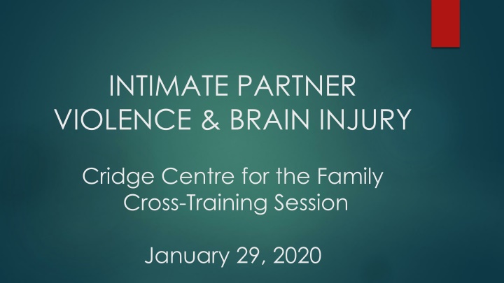 Intimate Partner Violence and Brain Injury Connections