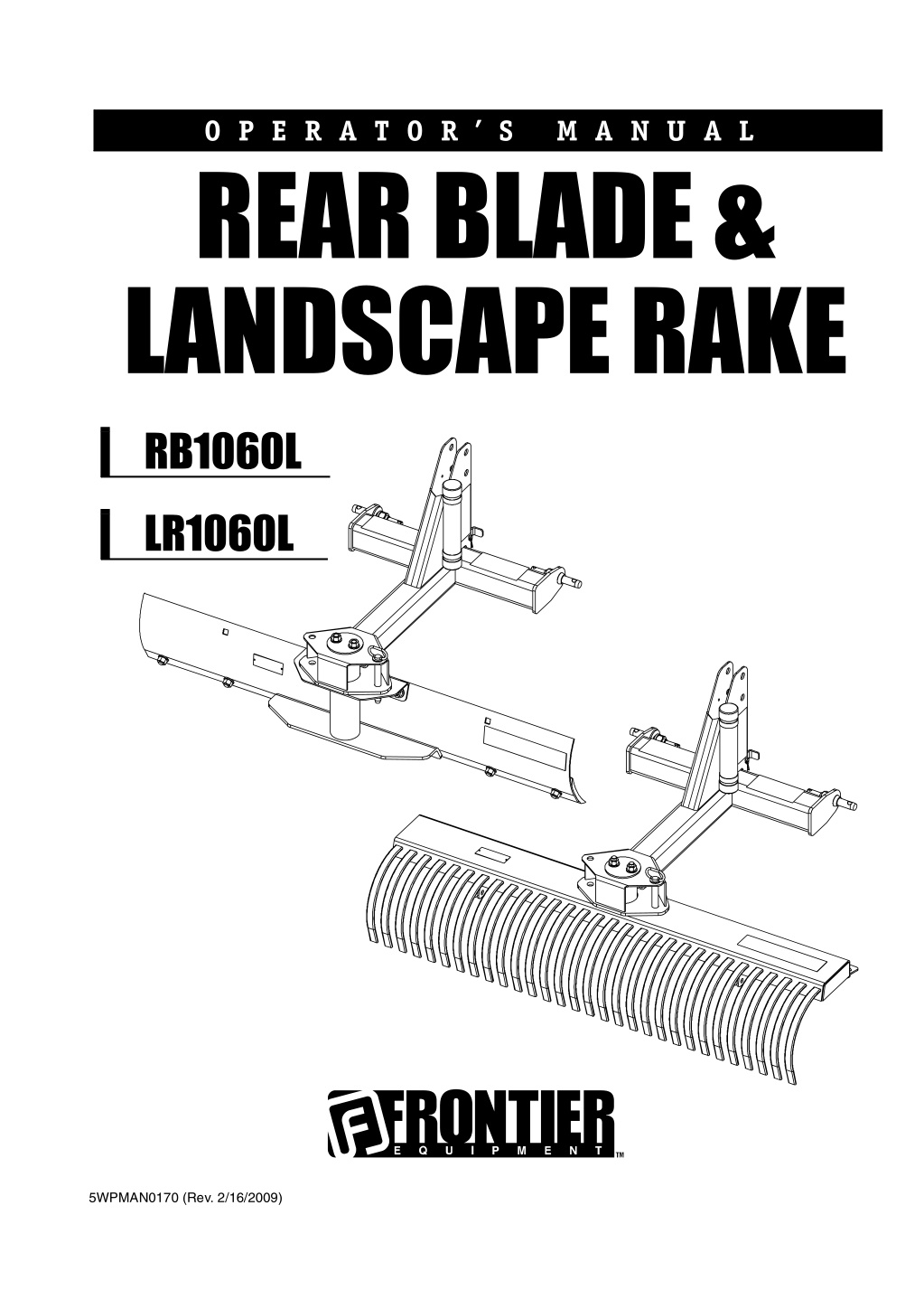 rear blade landscape rake l.w