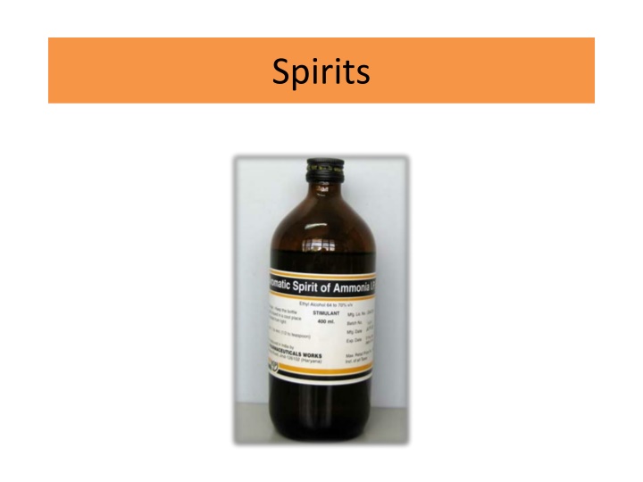 Spirits: Types and Uses
