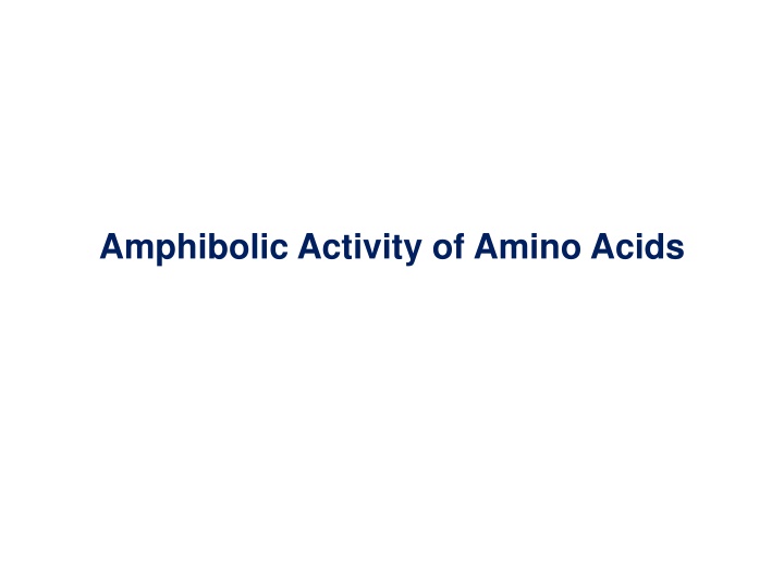 Significance of Amino Acids in Biological Pathways