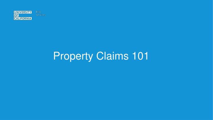 Property Claims Management Overview