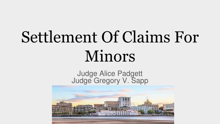 Settlement of Claims for Minors in Georgia