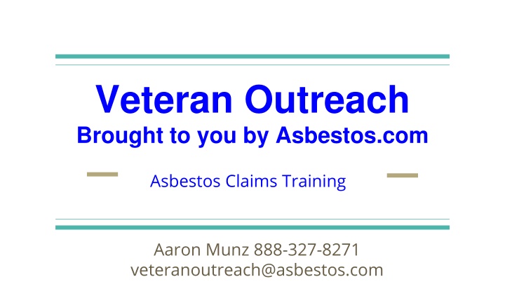Asbestos Awareness for Veterans: Resources and Support