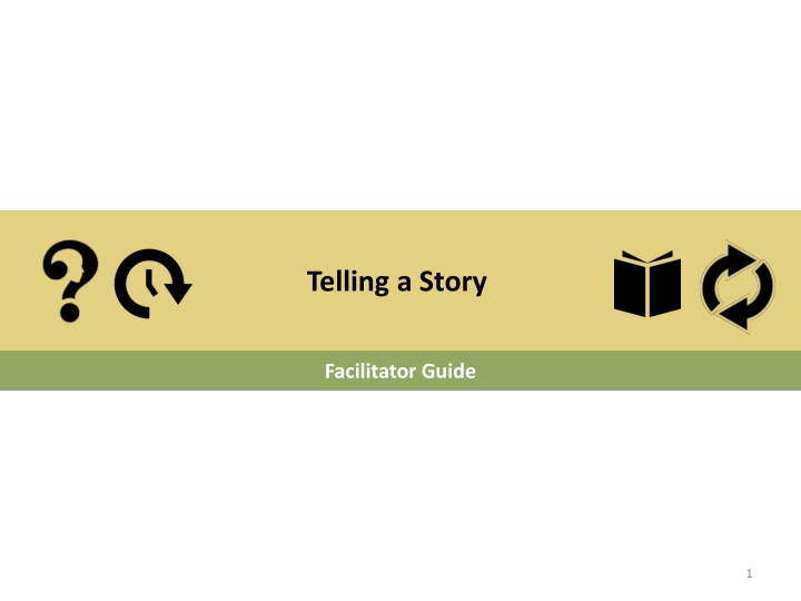 Storytelling Exercise: Connecting the Dots Facilitator Guide