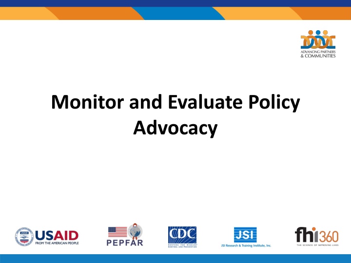 Policy Advocacy Monitoring and Evaluation