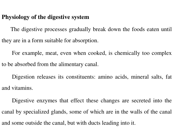 Overview of Digestive System Physiology and Functions