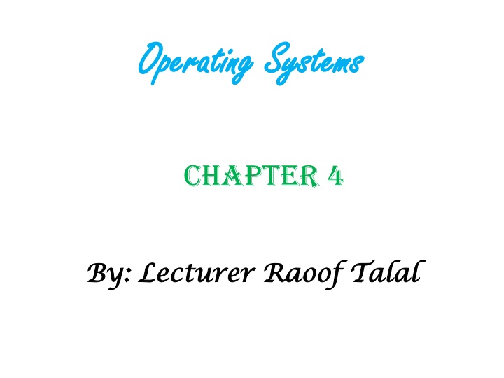Implementation of File System in Operating Systems