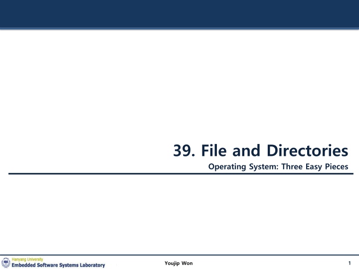 File and Directory Operations in Operating Systems