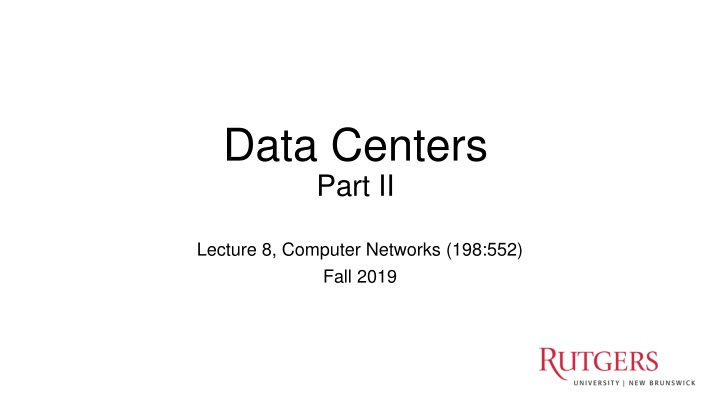 Data Centers and Cloud Computing Technologies