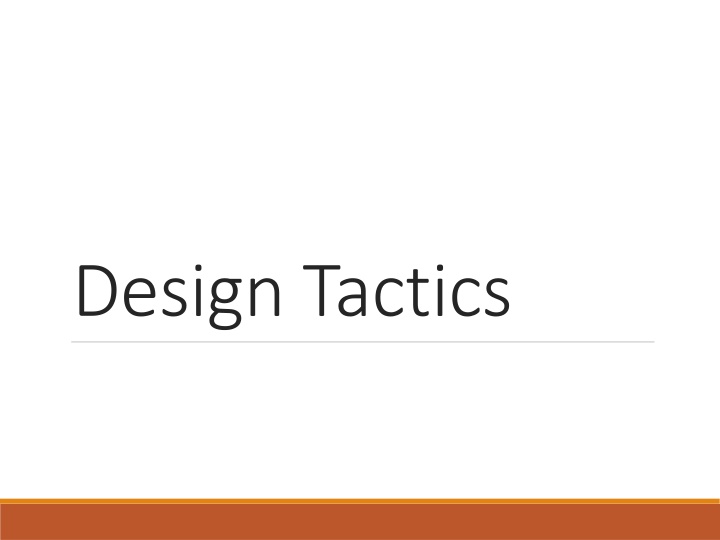 Design Tactics and Quality Attributes