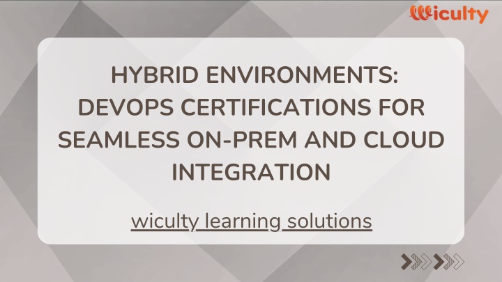 hybrid environments devops certifications n.w