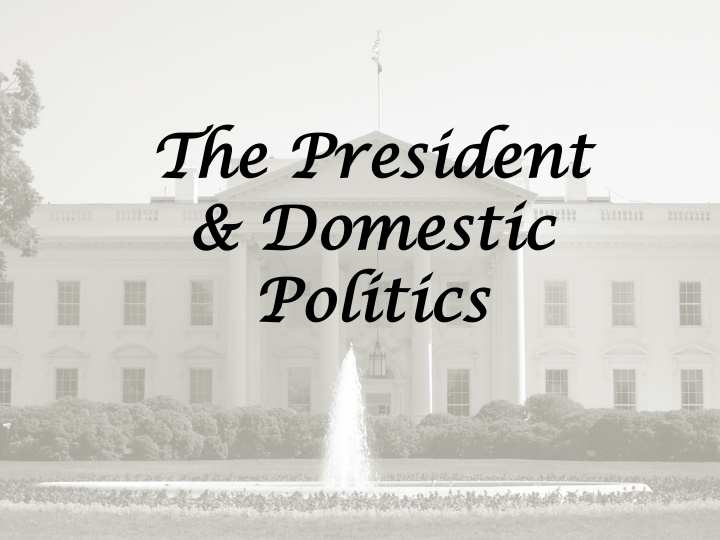 The Evolution of Presidential Power in Domestic Policy