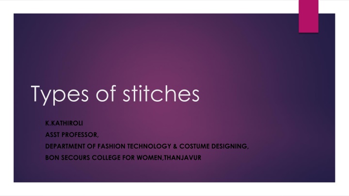 Introduction to Types of Stitches in Garment Manufacturing