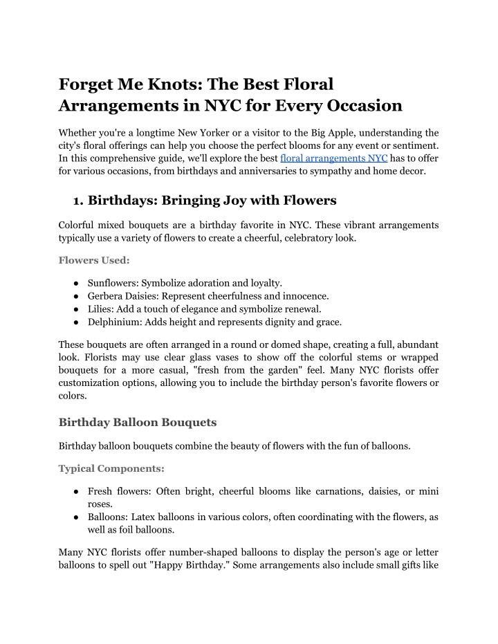 forget me knots the best floral arrangements n.w