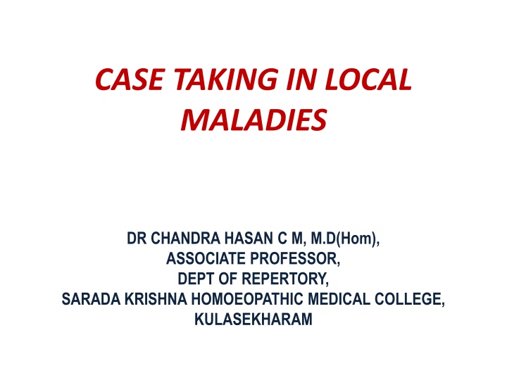 Local Maladies in Homeopathy: A Comprehensive Guide