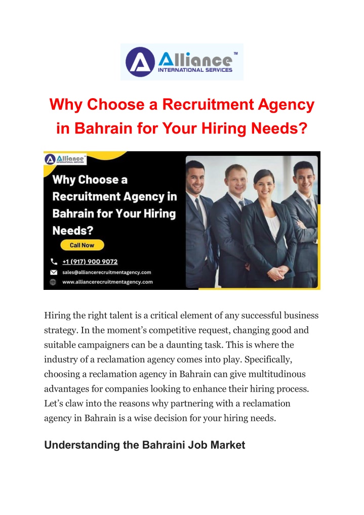 why choose a recruitment agency in bahrain n.w
