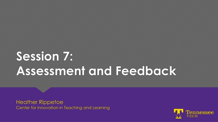 Enhancing Assessment and Feedback in Online Teaching