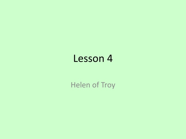 Beauty and Perception Through Helen of Troy