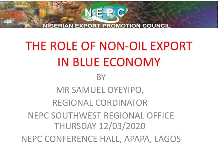 Leveraging Non-Oil Exports for Nigeria's Blue Economy Growth