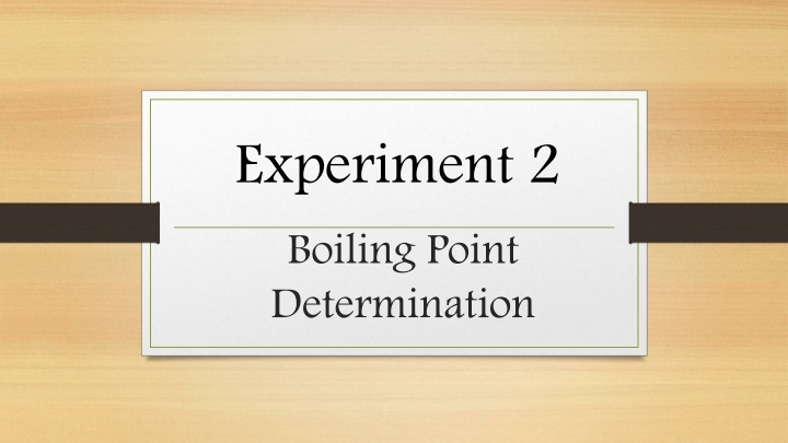 Boiling Point Determination in Chemistry