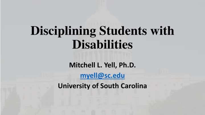 Discipline Practices for Students with Disabilities