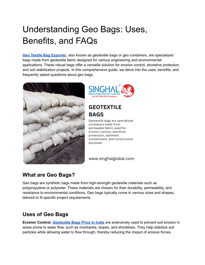 understanding geo bags uses benefits and faqs n.w